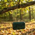 Midnight Emerald Green Sequin Minaudière